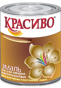 Эмаль  ПФ-266 для пола Красиво красно-корич. (бан 2,7 кг) К, шт