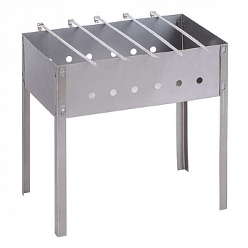 Мангал сборный GRILLBOOM "Эконом", сталь 0,4мм, 35*25*35 см, с шампурами (103-014)