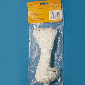 Веревка п/п в уп. с е/п (125-15) L=15m D=6mm, уп.80 шт г.Рязань