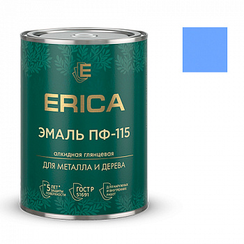 Эмаль ПФ-115 Erica глянцевая голубая 1,8 кг