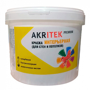 Краска ИНТЕРЬЕРНАЯ "АКРИТЕК" премиум 3 кг.