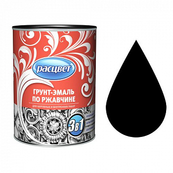 Грунт-эмаль по ржавчине алкидная 1,9 кг. "РАСЦВЕТ" черная (5243)