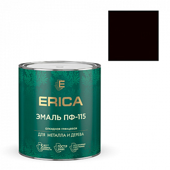 Эмаль ПФ-115 Erica глянцевая шоколадная 2,6 кг