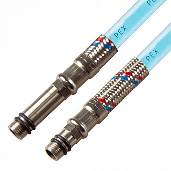 Подводка д/смес. PEX-сталь 1/2"xM10x100 см ONDO (пара) PEXOWFHS100