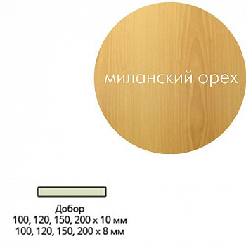 Добор ПВХ (мил.орех) 120 *10*2070 мм Леском