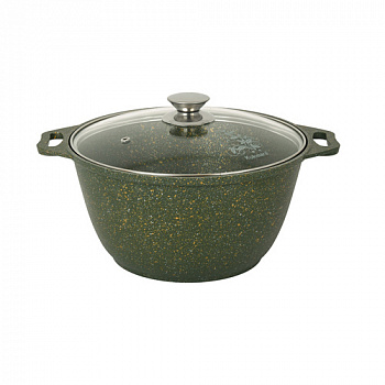 Кастрюля 3л со стеклянной крышкой, АП линия "Trendy style" (malachite) "Kukmara" к31tsml