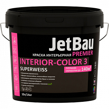 Краска акриловая JetBau PREMIER INTERIOR-COLOR 3 14 кг