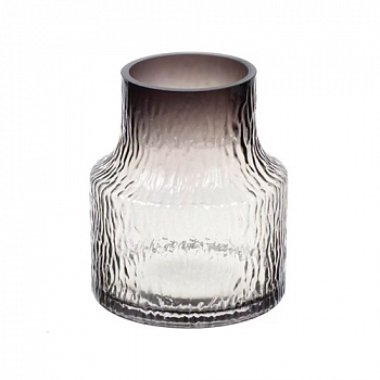Ваза стекло, настольная, 20 см, Y6-6368, графит (426368)