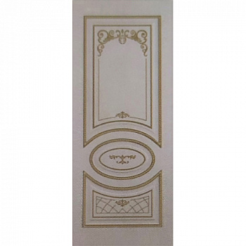 Дверь Эк шпон "Новелла" Ясень золотой/золото глухая 70