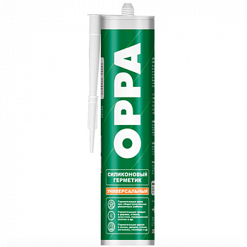Герметик "OPPA U" силиконовый универсальный, белый, 260ml.