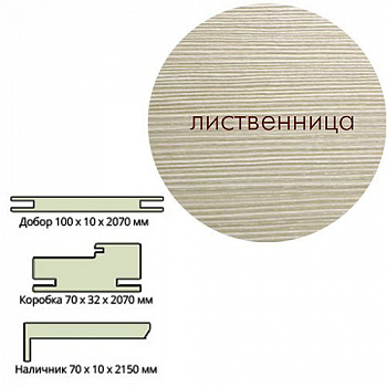 Добор ТЕЛЕСКОП Эк шпон 100*10*2017 Лиственница Леском