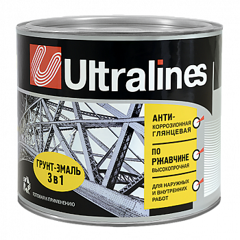 Грунт-эмаль ЖЕЛТАЯ 3в1 ULTRA LINES 1,8кг (6)