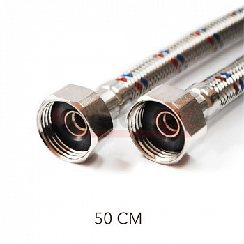 Гибкая подводка для воды VALFEX нерж.сталь 1/2" В-В 50 см (150)