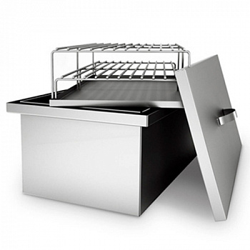 Коптильня Grillux ВЗР1721 2 яруса, 48х28.5х22 см, сталь, 1.2 мм, с поддоном, с гидрозатвором