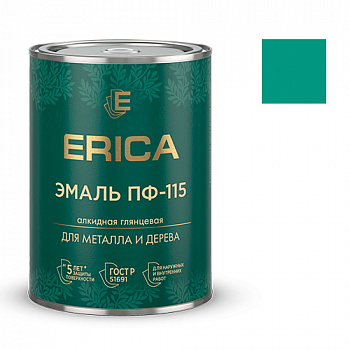 Эмаль ПФ-115 Erica глянцевая бирюзовая 0,8 кг